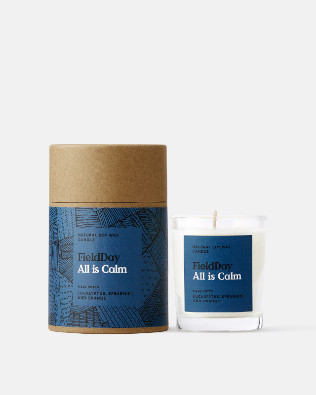 All is Calm Small Candle + Packaging – Field Day