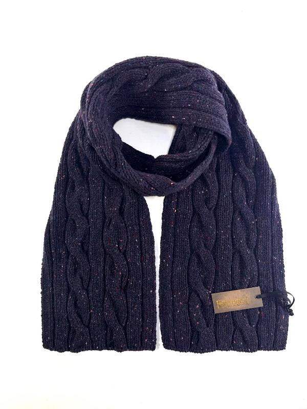 Cable and Rib Scarf - Seabed - Fisherman Out of Ireland