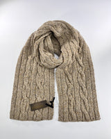 Cable and Rib Scarf – Sand Dune - Fisherman Out of Ireland