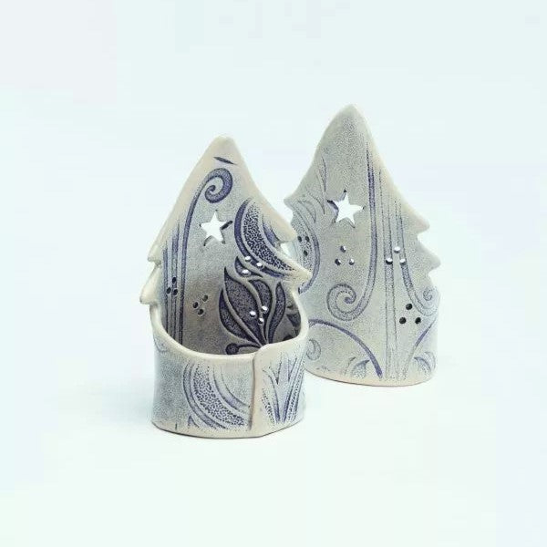 Handmade Porcelain popular Christmas Tree Tea Light Holder - Ceramics - Pottery - Made in Ireland