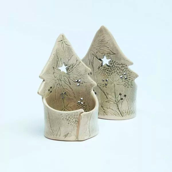 Handmade Porcelain popular Christmas Tree Tea Light Holder - Ceramics - Pottery - Made in Ireland