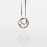 Small Double Charm Shell Pendant - Sterling Silver & Rose Gold - Martina Hamilton