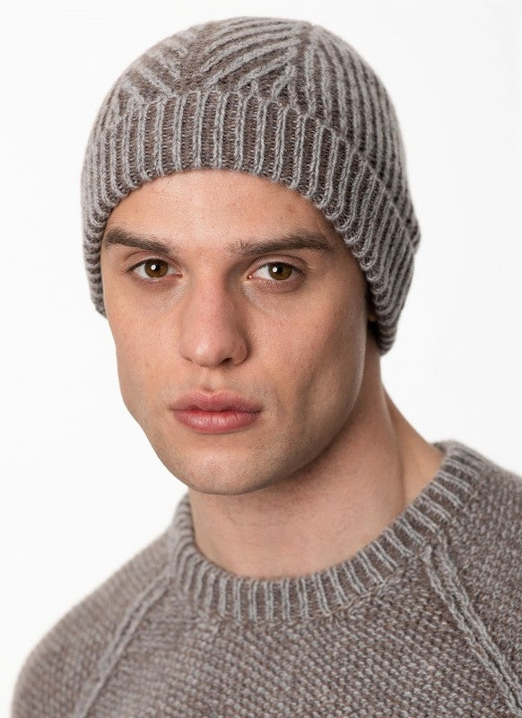 Plated Herringbone Rib Stitch Hat - Pebble - Fisherman Out of Ireland ...