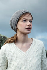 Slouchy Beanie - Smoke - Fisherman Out of Ireland