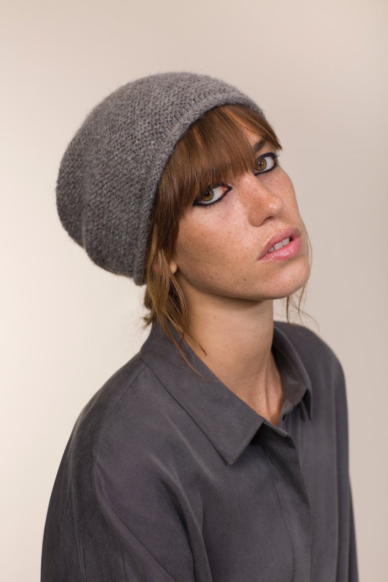 Slouchy Beanie - Smoke - Fisherman Out of Ireland